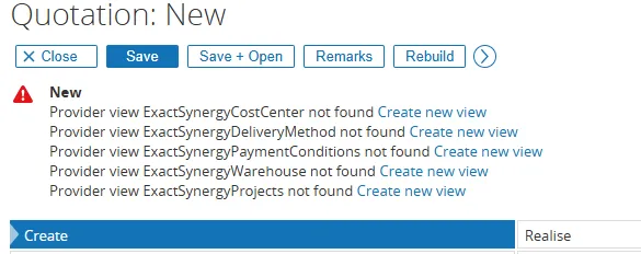 Error Import Views