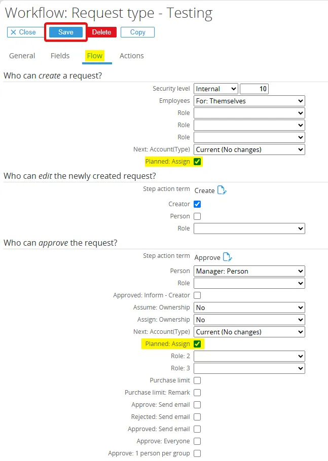 Planned and multiple assign