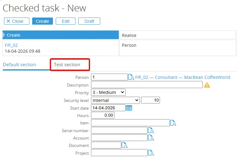 Request section list